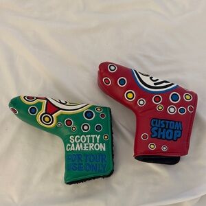 Red and Green Putter Headcovers